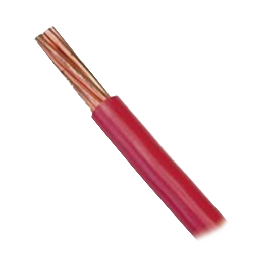 Cable Eléctrico 18 awg  color rojo, Conductor de cobre suave cableado. Aislamiento de PVC, auto-extinguible.BOBINA de 100 MTS